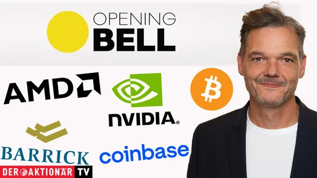 Opening Bell: Bitcoin, Coinbase, Microstrategy, Gold, Barrick Gold, Silber, AMD, Nvidia, Alphabet, Tesla