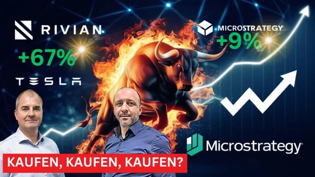 Rivian schießt nach oben: +67%! Tesla, BYD und MicroStrategy im Fokus!