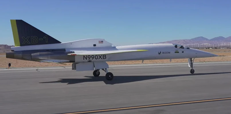 Testflugzeug XB-1 von Boom Supersonic im Februar 2025