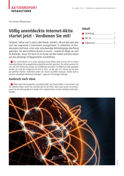 Völlig unentdeckte Internet-Aktie startet jetzt - Verdienen Sie mit!