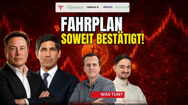Tech im Plus ‑ Korrektur beendet? Tesla, Robinhood, Nebius, Tempus AI, Seagate, Bitcoin im Check