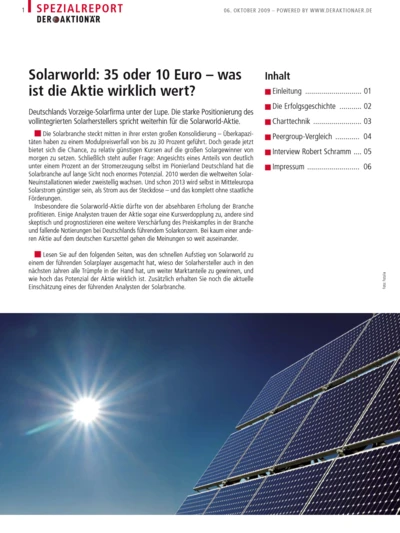 Solarworld: 35 oder 10 Euro