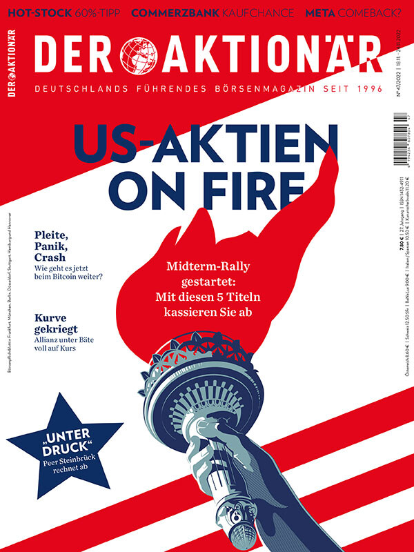 5 Titel, die jetzt on fire sind und mit denen Sie in der Midterm-Rally ordentlich abräumen, finden Sie jetzt in der neuen Ausgabe von DER AKTIONÄR. 
