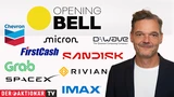 DowJones: Opening Bell: Wall Street startet freundlich; Sandisk, Micron Technology, SpaceX, Chevron, D‑Wave Quantum, Rivian, First Cash, Grab im Fokus