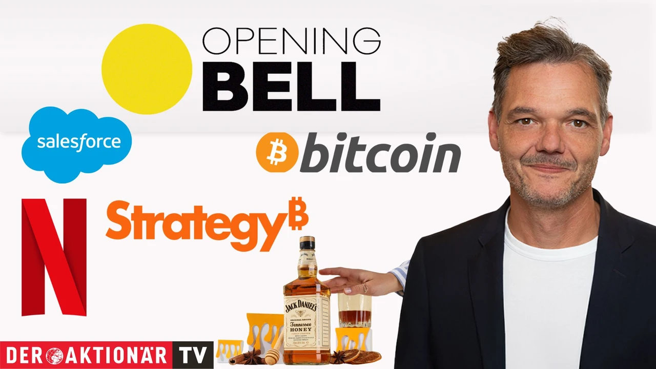 Opening Bell: Wall Street startet behauptet; Bitcoin, Salesforce, Netflix, Strategy, Brown‑Forman im Fokus