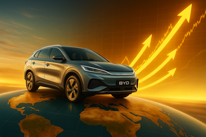 BYD a caccia di record: le vendite internazionali esplodono / Foto: ChatGPT/Sora