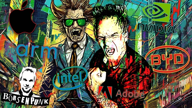 Börsenpunk: KI‑Aktien: Wer stößt Nvidia vom Thron? BYD tanzt aus der Reihe, Berkshire Hathaway mit Luxusproblemen, Celsius, Hugo Boss, TUI, Apple im Check