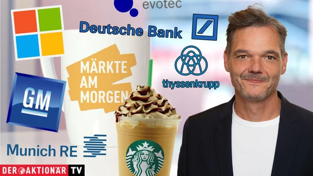 Märkte am Morgen: DAX leicht schwächer erwartet ‑ Microsoft, Starbucks, General Motors, Munich Re, SAP, Deutsche Bank, Thyssenkrupp, Evotec