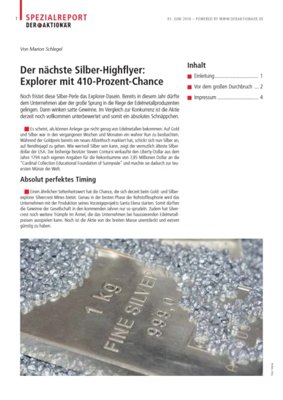 Der nächste Silber-Highflyer