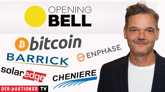 Opening Bell: Dow Jones nach Vorwochen‑Rally leichter; Bitcoin, Gold, Barrick Gold, Anglogold Ashanti, Marathon Digital, Riot Platforms, Coinbase, Cheniere, Axon, Enphase im Fokus