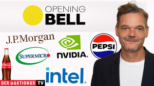 Opening Bell: Wall Street startet im Plus; Pepsi, Coca‑Cola, Nvidia, Super Micro Computer, JPMorgan, Intel im Fokus 