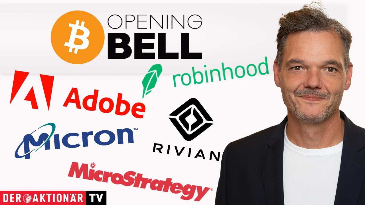 Opening Bell: Wall Street startet mit Verlusten; Bitcoin, Robinhood, MicroStrategy, Amazon, Adobe, Rivian im Fokus