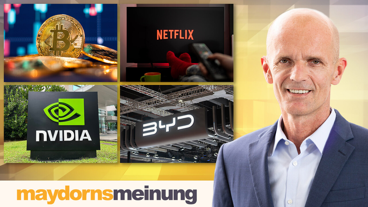 maydornsmeinung: Bitcoin, SAP, Netflix, ASML, Nvidia, Apple, Tesla, BYD, JinkoSolar, Meyer Burger