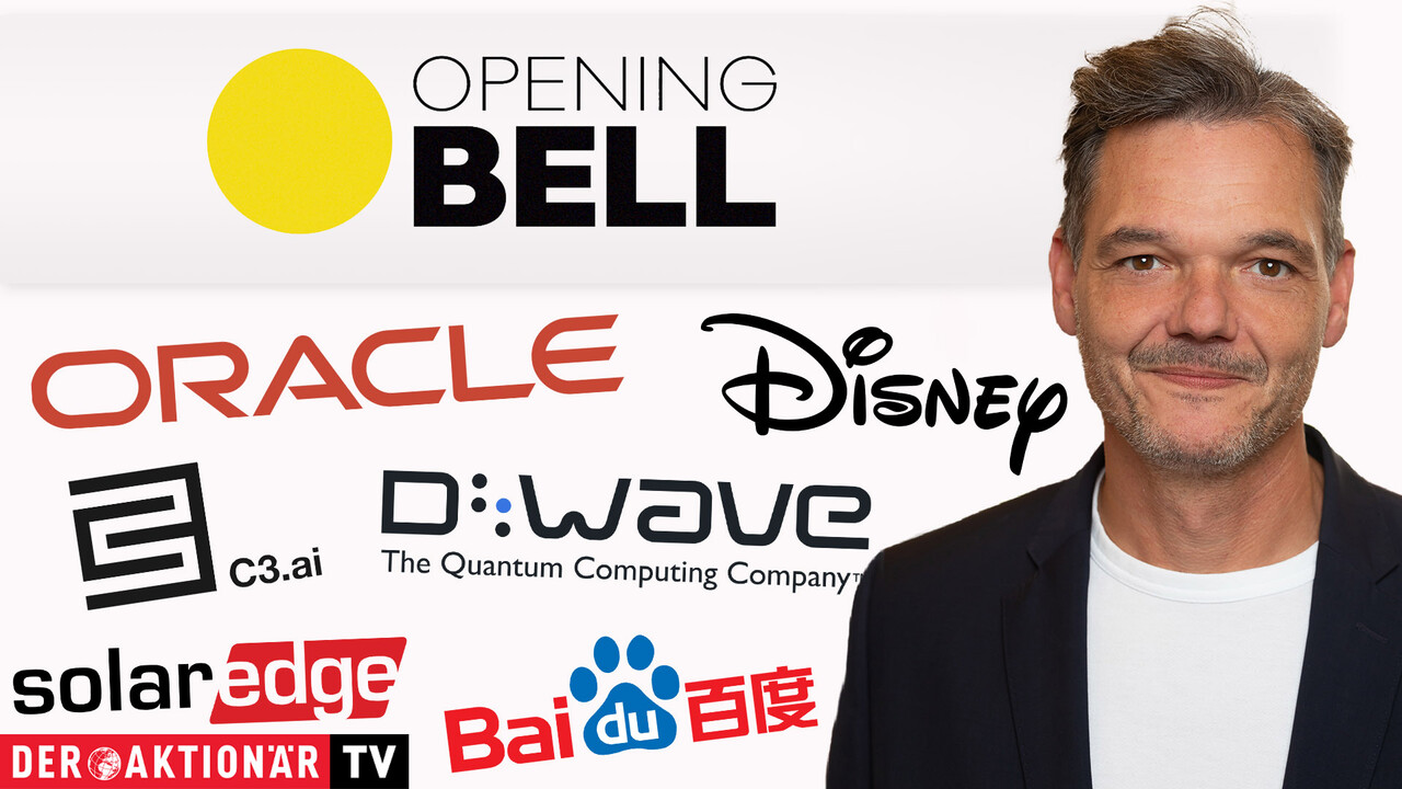 Opening Bell: Wall Street startet verhalten; Oracle, C3ai, D-Wave, Baidu, Disney, SolarEdge im Fokus