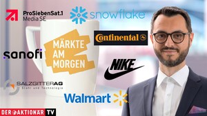 Märkte am Morgen: Snowflake, Walmart, Nike, Evonik, Salzgitter, Pro7, Continental, Sanofi, Vigil 