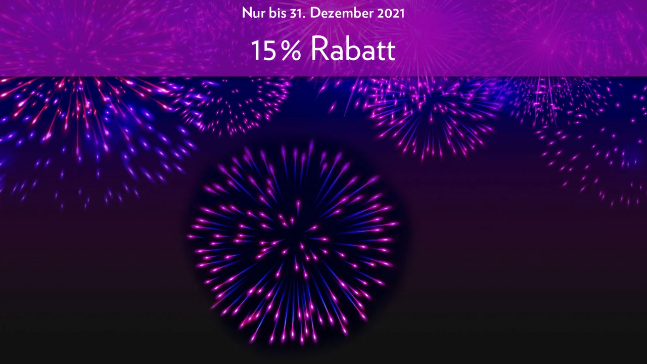 Der Countdown läuft: Nur noch heute 15 Prozent Preisvorteil sichern