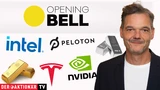 Infront DowJones: Opening Bell: Powell‑Rede um 16 Uhr; Börsen in Lauerstellung; Gold, Tesla, Peloton, Intel im Fokus