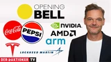 DJ Industrial Average: Opening Bell: Wall Street auf Richtungssuche; Nasdaq 100, Nvidia, Arm Holdings, AMD, Coca‑Cola, Lockheed Martin, Tesla im Fokus 
