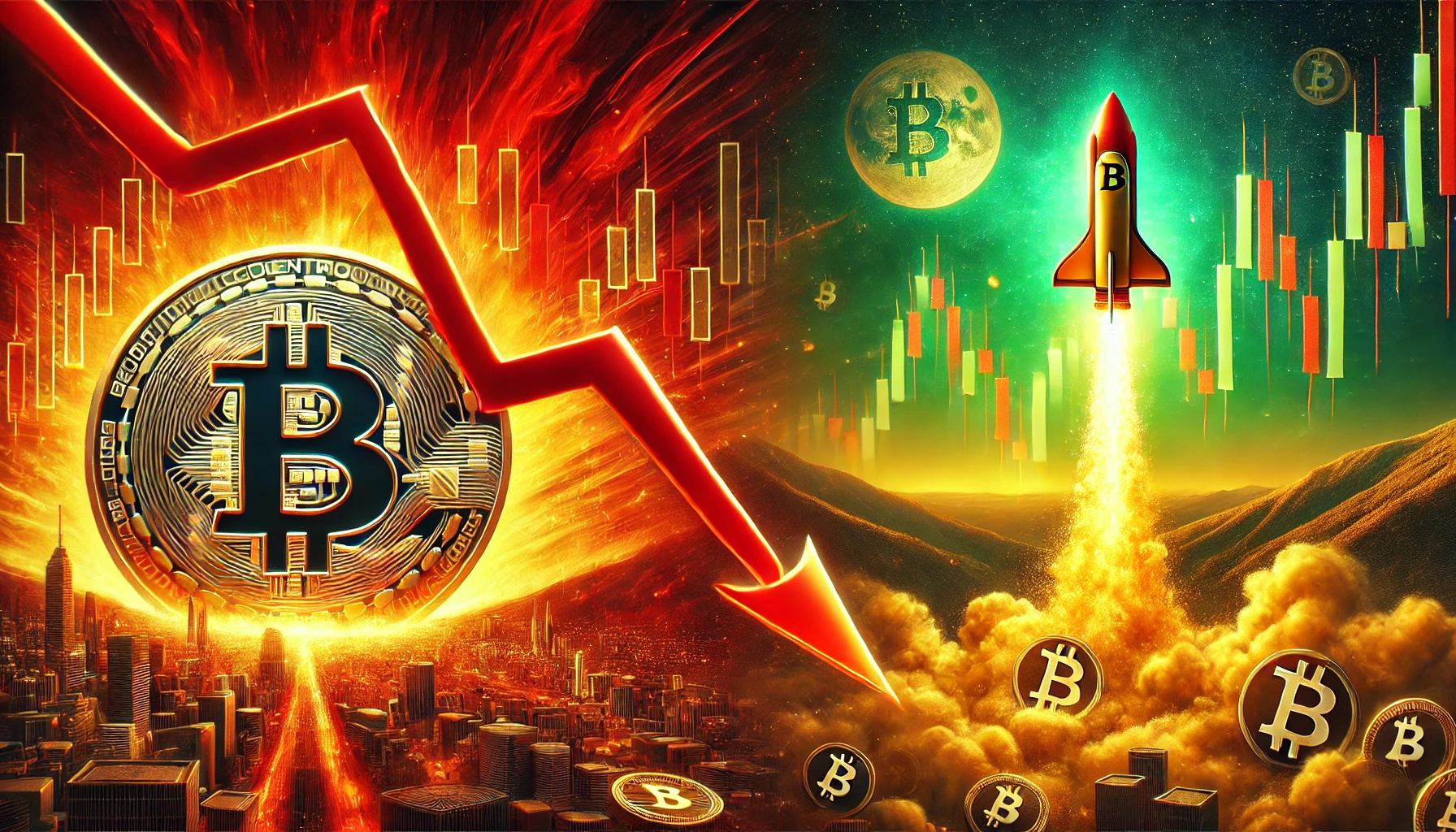 Bitcoin: Erst Absturz auf 50.000 Dollar und dann Rallye bis 300.000 Dollar?  (Foto: ChatGPT)