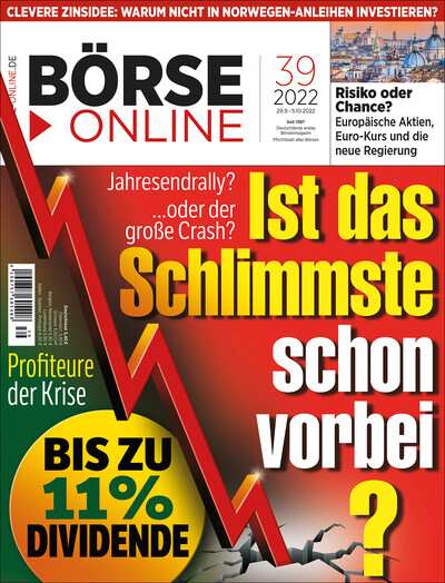 Die aktuelle Ausgabe von Börse Online: BÖRSE ONLINE 39/22
