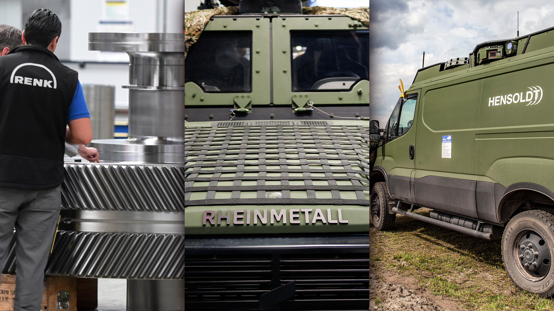 Plötzlich +56%! Deutsche Bank schraubt Kursziel für Rheinmetall&#8209;Konkurrenten hoch, aber… (Foto: Renk, Daniel Karmann/picture alliance/dpa, Hensoldt)