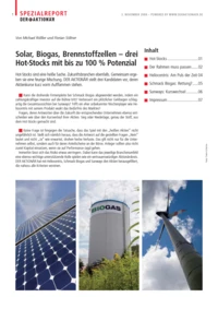 Solar, Biogas, Brennstoffzellen - bis zu 100%