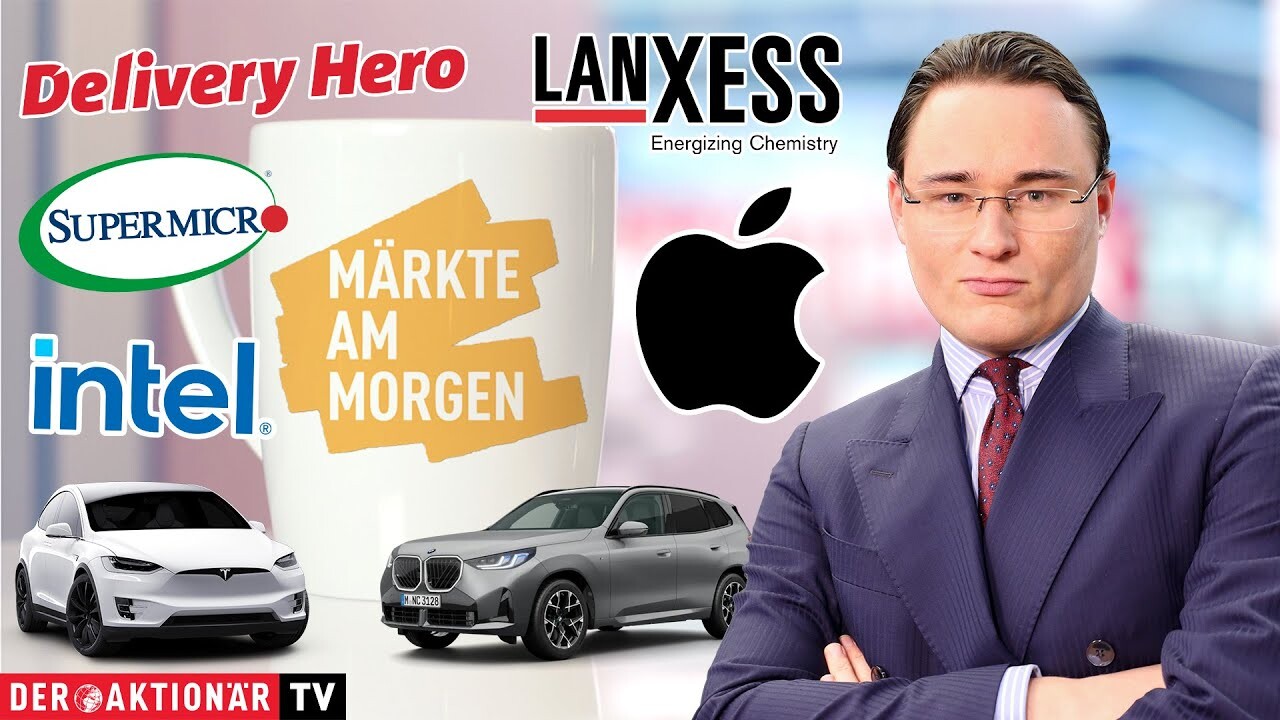 Märkte am Morgen: 20.000 Punkte in Reichweite; Lanxess, BMW, Delivery Hero, Apple, Intel, Coinbase, Tesla, Xiaomi, Stellantis, Super Micro Computer und Meta im Fokus