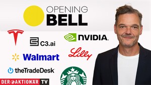 Opening Bell: Inflationsdaten treiben Wall Street an; Bitcoin, Tesla, C3.ai, Bigbear.ai, Walmart, Nvidia, Eli Lilly, Starbucks im Fokus