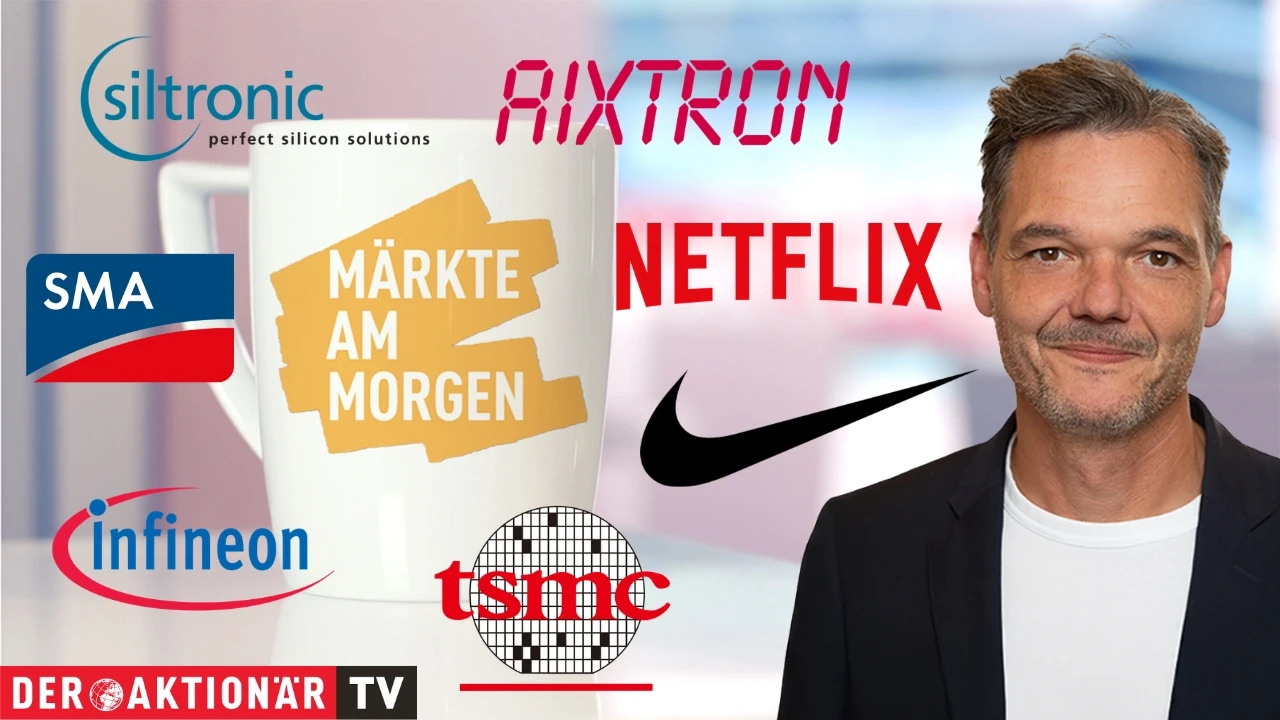 Märkte am Morgen: Asien‑Talfahrt belastet DAX; Netflix, Nike, TSMC, Infineon, SMA Solar, Siltronic, Aixtron im Fokus