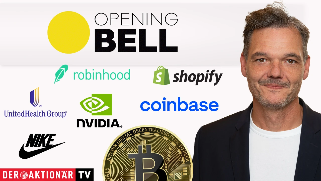 Opening Bell: Wall Street weitet Verluste aus; Bitcoin, Coinbase, Robinhood, Nike, Shopify im Fokus