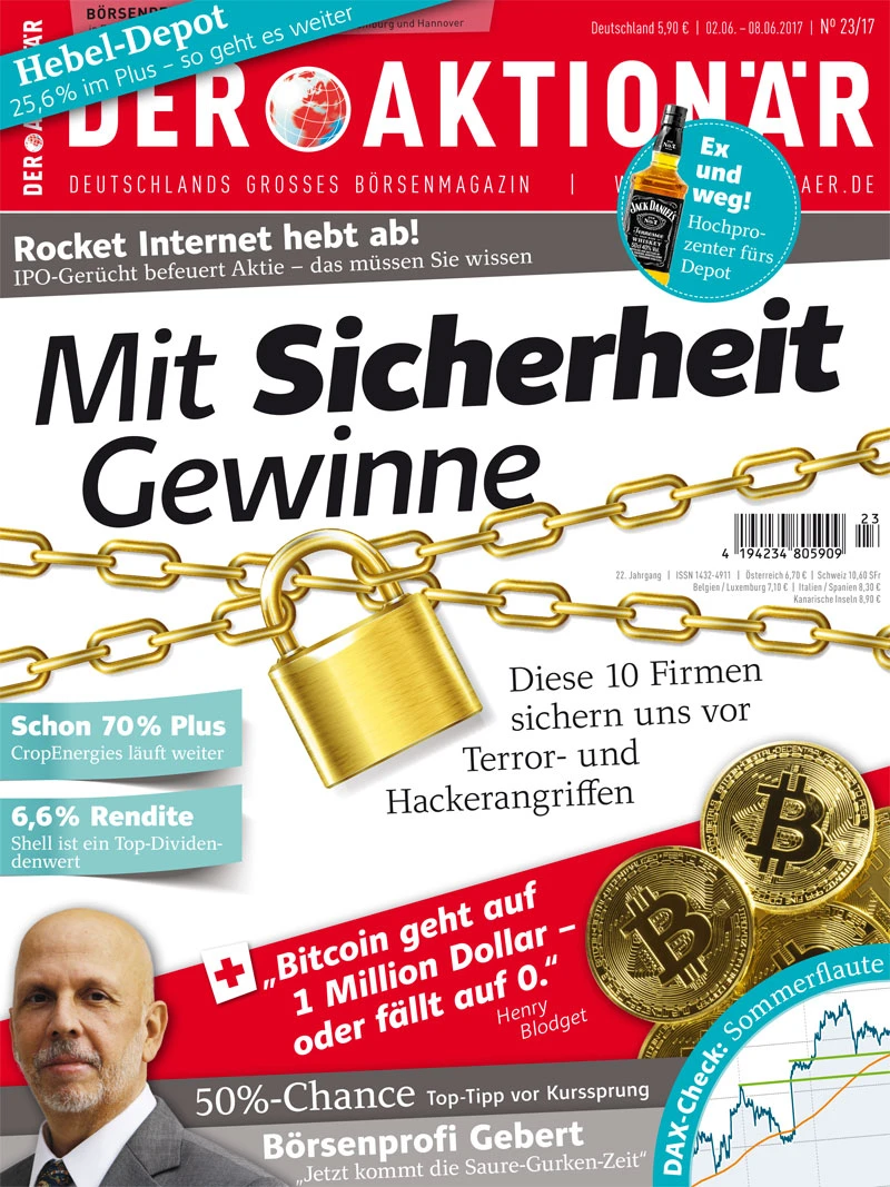 Neue Ausgabe: Mit Sicherheit Gewinne: Diese 10 Firmen sichern uns vor Terror- und Hackerangriffen +++ 