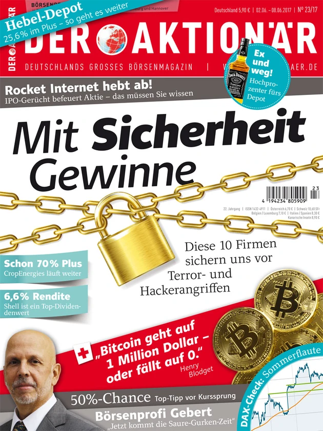 Neue Ausgabe: Mit Sicherheit Gewinne: Diese 10 Firmen sichern uns vor Terror‑ und Hackerangriffen +++ 