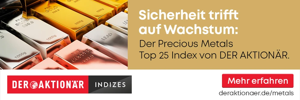 Banner: AKTIONÄR-Index Precious Metals