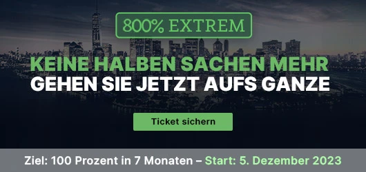 Ihr Ticket für 800% EXTREM – Runde 13