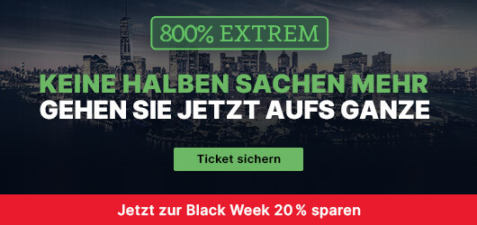 Ihr Black-Week-Deal: Jetzt 20 Prozent auf Runde 13 von 800% EXTREM sparen