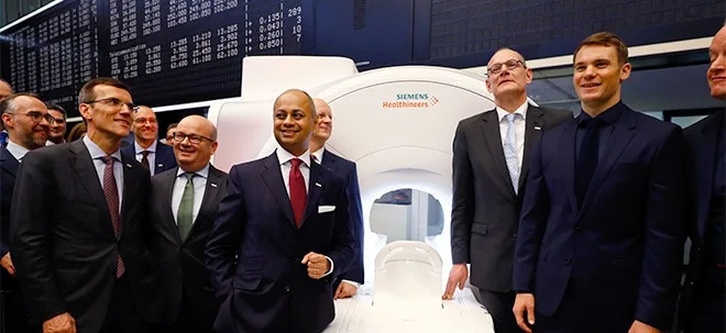 Siemens Healthineers&#8209;Aktie mit gelungenem Börsendebüt &#8209; Starthilfe von Manuel Neuer (Foto: Börsenmedien AG)