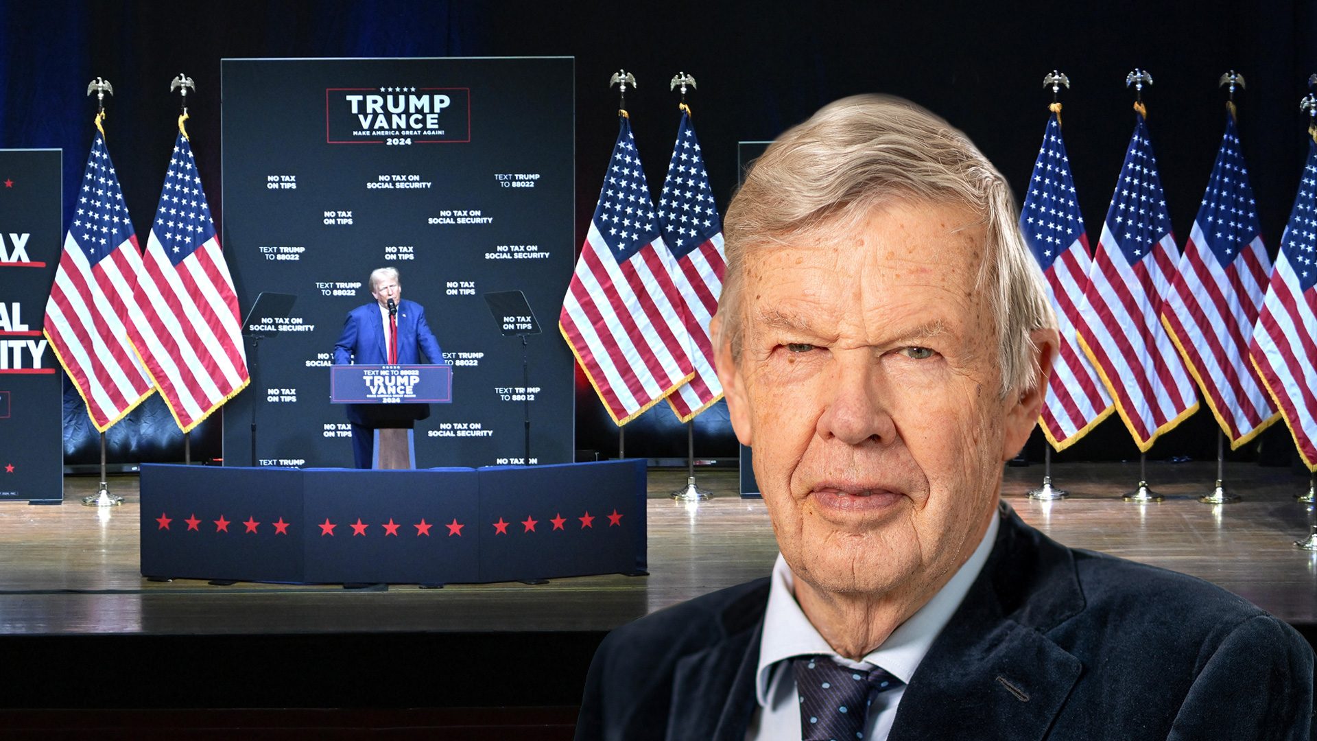 Börsen&#8209;Legende Dr. Jens Ehrhardt warnt: "Wenn Trump gewinnt, sollte man Aktien ..." (Foto: Axel Griesch/Börsenmedien, Peter Zay/Anadolu/picture alliance [M])