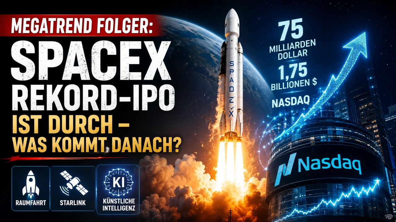 Megatrend Folger: SpaceX‑Rekord‑IPO ist durch – was kommt danach?