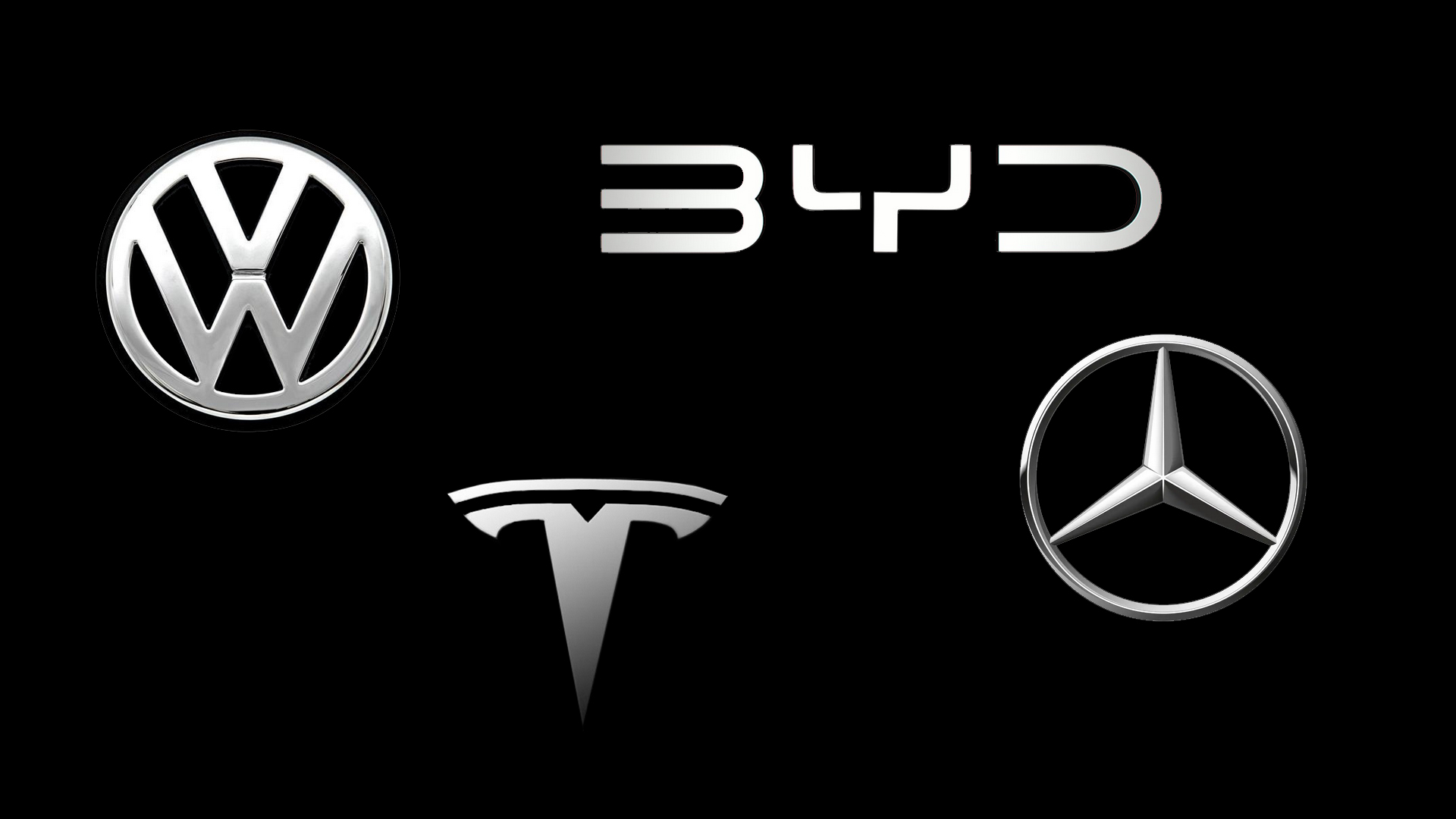 25% Rabatt bei Tesla: Welche Auto&#8209;Aktie gewinnt? (Foto: VW, Mercedes-Benz, Tesla, BYD)