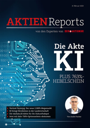 Aktien-Reports - Die Akte KI - Plus: 763% - Hebelschein