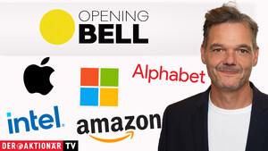 Opening Bell: Wall Street startet im Plus; Microsoft, Alphabet, Intel, Amazon, Apple im Fokus 
