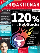 DAX: Bis zu 120% mit Hot‑Stocks ‑ Extreme Gewinne mit Biotech, E‑Autos, Drohnen & Co +++ Hack‑Attack: Security‑Aktien gehören 2017 zu den großen Gewinnern +++ Russen‑Zock: Öl‑Riese mit 65 Prozent Potential
