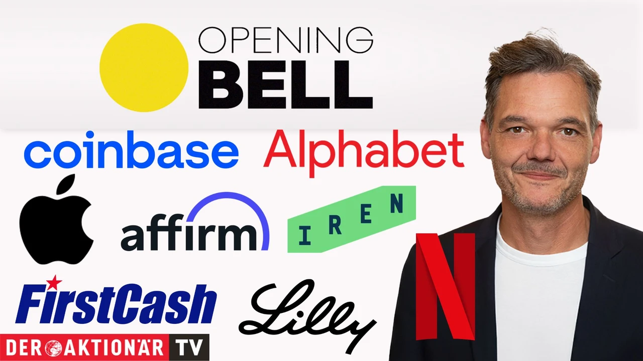 Opening Bell: Wall Street grenzt Verluste ein; WTI, Bitcoin, Netflix, Affirm Holdings, Eli Lilly, Alphabet, Apple, Iren im Fokus
