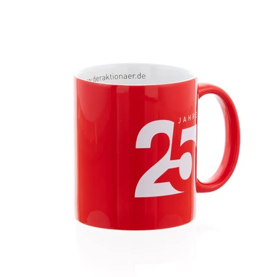 Tasse „25 Jahre DER AKTIONÄR“