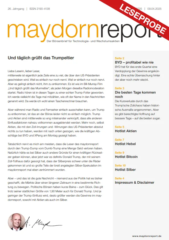 Cover: Leseprobe maydornreport maydornreport Leseprobe