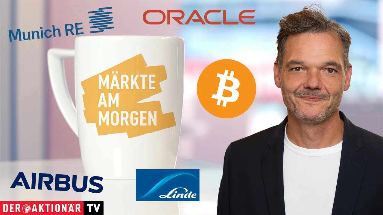 Märkte am Morgen: DAX vor US-Zinsentscheid stabil; Bitcoin, Oracle, Linde, Munich Re, Allianz, SAP, Hannover Rück im Fokus