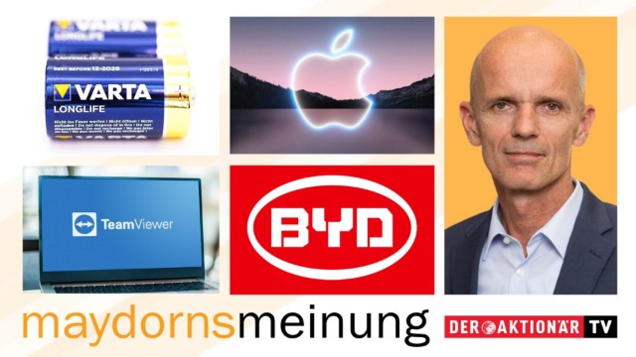 Maydorns Meinung Square, Apple, Tesla, BYD, Varta, Zoom, TeamViewer