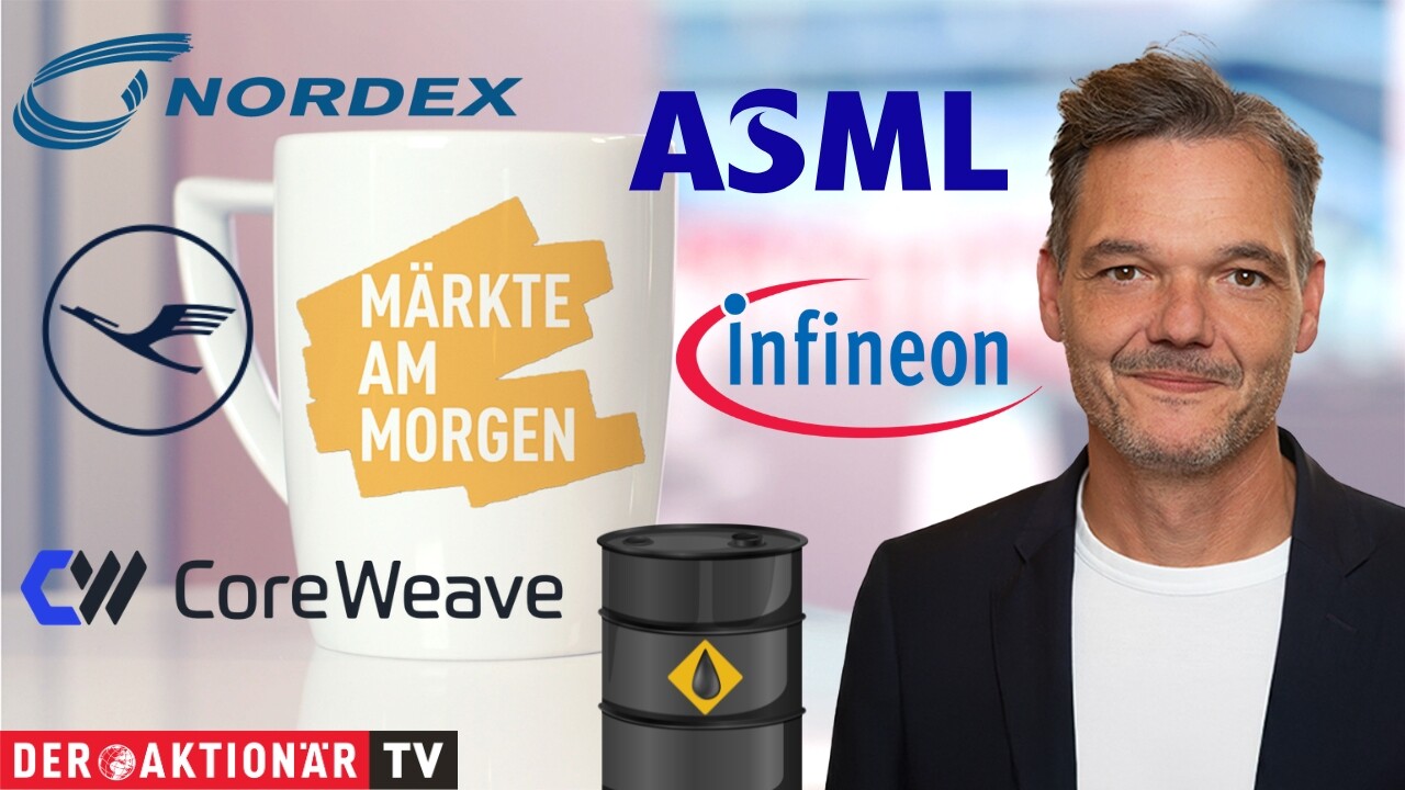DAX startet behauptet; Coreweave, Infineon, ASML, Lufthansa, Nordex