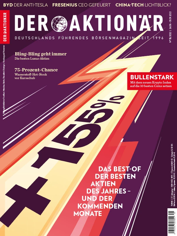 DER AKTIONÄR hat für die neue Ausgabe (35/22) die besten Aktien des Jahres unter die Lupe genommen und verrät Ihnen, wo die Rally auch in den kommenden Monaten weitergeht und wo nicht.