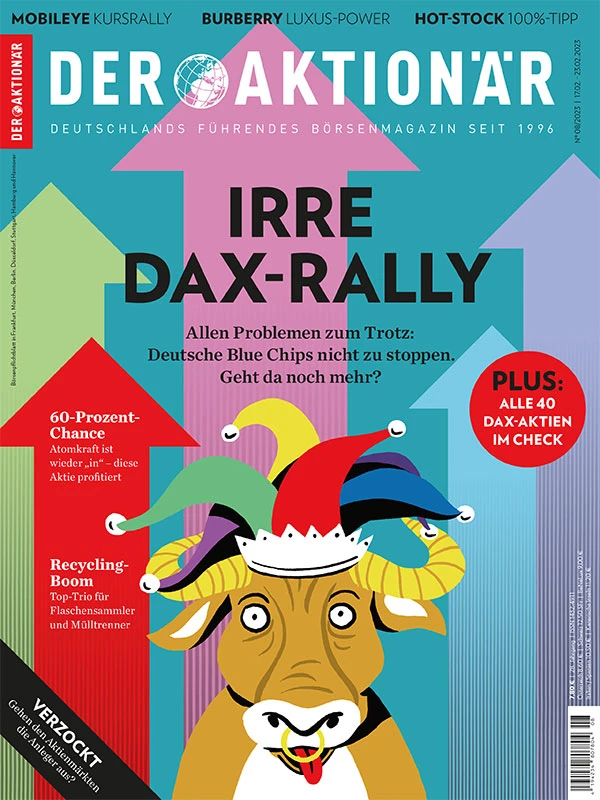 Was spricht für ein neues Hoch, welche Faktoren können eine Seitwärtsphase, welche eine Korrektur zur Folge haben? Wie Sie auf die jeweiligen Szenarios reagieren können und wie die Redaktion die 40 Blue Chips im DAX bewertet, das lesen Sie 